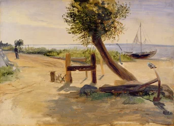 Elben rannat, 1840 (öljy paperille aluksella)